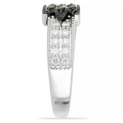 BUY 925 SILVER REAL AUSTRIAN MARCASITE GEMSTONE RING